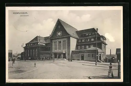 AK Remscheid, Blick auf den Bahnhof