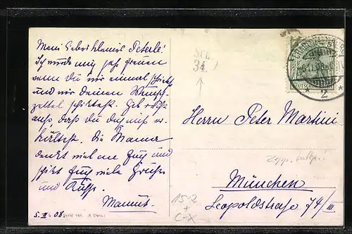 AK Schaffhausen, Zeppelin über dem Rheinfall