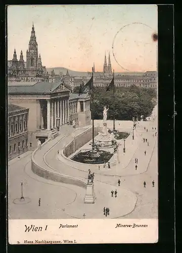 AK Wien, Parlament und Minerva-Brunnen