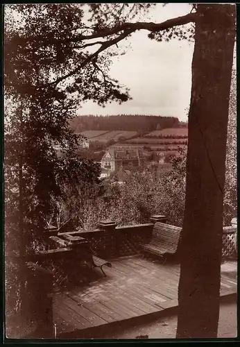Fotografie Brück & Sohn Meissen, Ansicht Bad Elster, Blick von der Bettybank auf den Ort