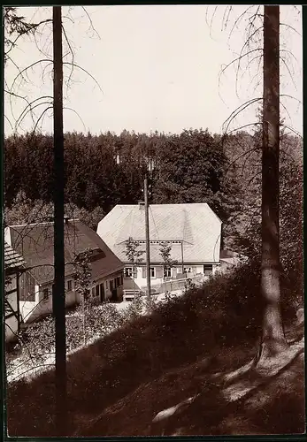 Fotografie Brück & Sohn Meissen, Ansicht Grossschweidnitz, Blick auf das Gasthaus Höllengrundmühle