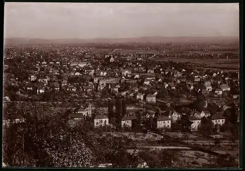 Fotografie Brück & Sohn Meissen, Ansicht Radebeul-Kötzschenbroda, Blick von der Friedensburg auf den Ort