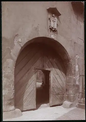 Fotografie Brück & Sohn Meissen, Ansicht Meissen i. Sa., Tor zum Löthainer Hof auf dem Schlossberg