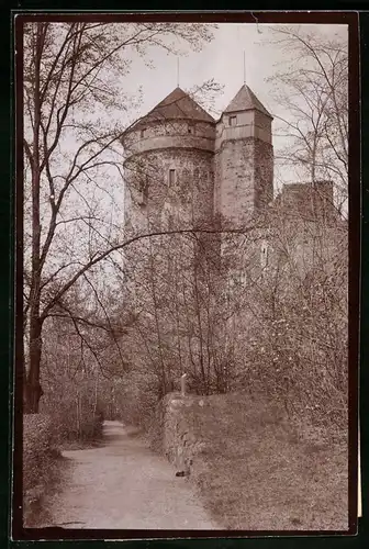 Fotografie Brück & Sohn Meissen, Ansicht Stolpen i. Sa., Blick auf das Schloss Stolpen, Koselturm