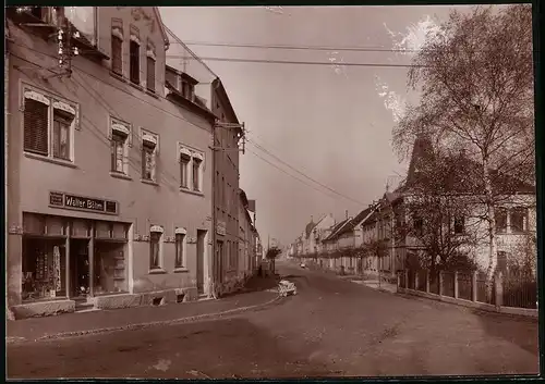 Fotografie Brück & Sohn Meissen, Ansicht Nerchau / Mulde, Wurzener Strasse mit Buchbinderei Walter Böhm