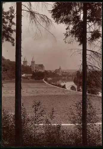 Fotografie Brück & Sohn Meissen, Ansicht Rochlitz i. Sa., Block aus dem Wald nach dem Schloss
