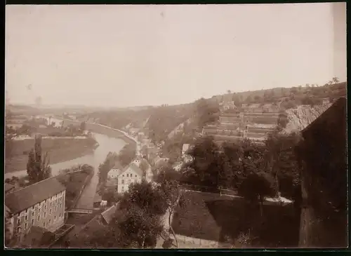 Fotografie Brück & Sohn Meissen, Ansicht Colditz, Blick nach der Haingasse und Berg