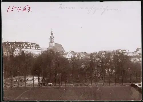 Fotografie Brück & Sohn Meissen, Ansicht Wechselburg / Mulde, Blick nach dem Schloss und Kirche