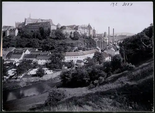 Fotografie Brück & Sohn Meissen, Ansicht Meissen i. Sa., Blick auf die Stadt mit Albrechtsburg