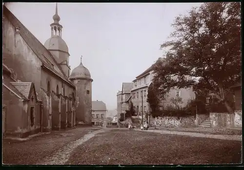 Fotografie Brück & Sohn Meissen, Ansicht Colditz, Partie an der Kirche