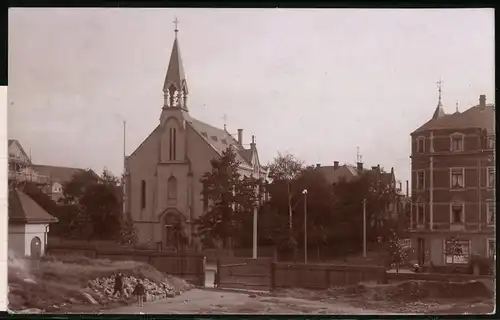 Fotografie Brück & Sohn Meissen, Ansicht Radeberg, Katholische Kirche