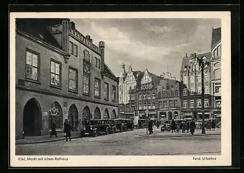 AK Kiel, Markt mit altem Rathaus