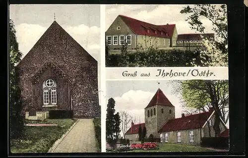 AK Ihrhove, Kirche, Schule, Glockenturm
