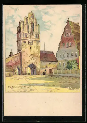 Künstler-AK Dinkelsbühl, Nördlinger Tor