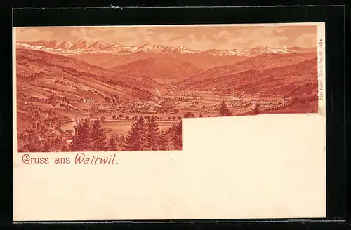 Lithographie Wattwil, Teilansicht