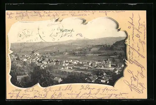 AK Huttwil, Teilansicht, Passepartout