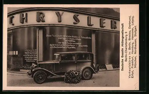 AK Berlin-Charlottenburg, Deutsche Gasolin Aktiengesellschaft, Chrysler Auto