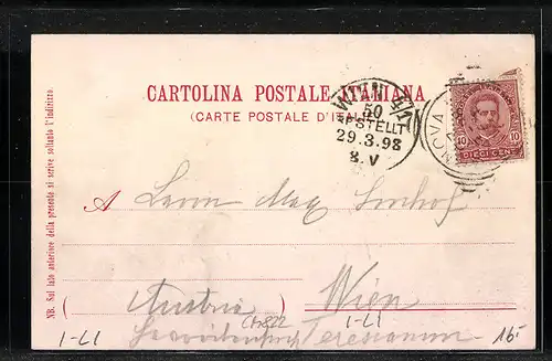 Lithographie Genova, Panorama del Porto, La Lanterna