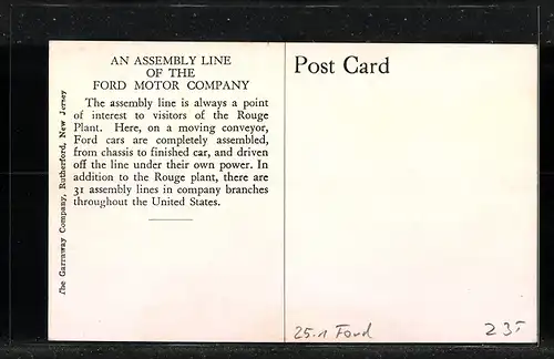 AK An Assembly Line of the Ford Motor Company, Ford Auto