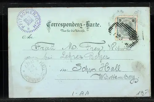 Mondschein-Lithographie Pfitscher Joch, Panorama, Hochferner