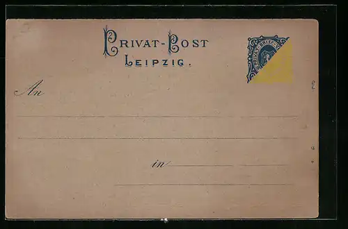 AK Leipzig, Private Stadtpost, Privat-Post