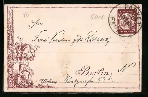 Briefumschlag Berlin, Stempel Private Stadtpost Packet Fahrt, Kleiner Postillon mit Horn