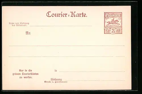 AK Barmen-Elberfeld, Private Stadtpost Courier