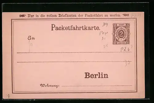 AK Berlin, Private Stadtpost Neue Berliner Omnibus- und Packetfahrt AG