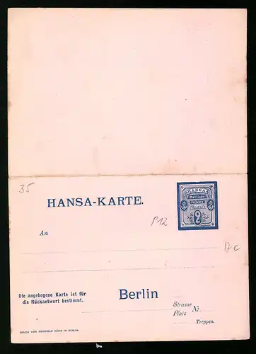 Klapp-AK Berlin, Private Stadtpost Hansa