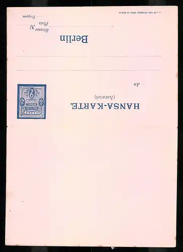 Klapp-AK Berlin, Private Stadtpost Hansa