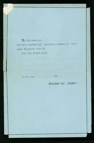 Klapp-AK Berlin, Private Stadtpost, Berliner Verkehrs Anstalt Hansa, Hansa-Zettel