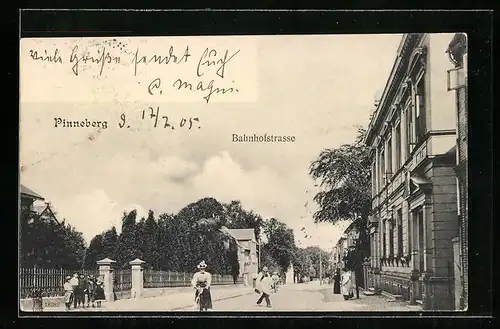 AK Pinneberg, Partie der Bahnhofstrasse