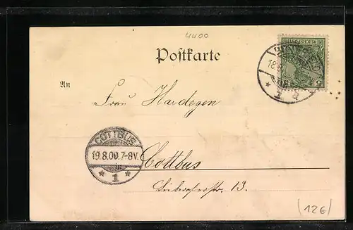 AK Bitterfeld, Ansicht der Kaiserstrasse