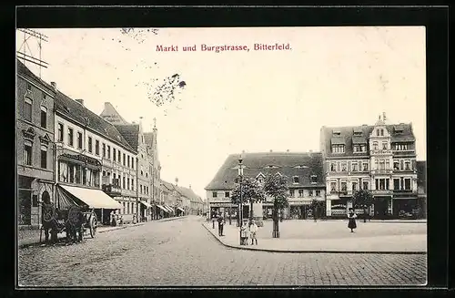 AK Bitterfeld, Markt und Burgstrasse
