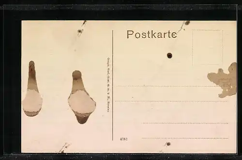 AK Bitterfeld, Lindenstrasse mit Post