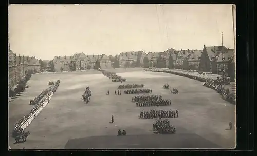 Foto-AK Wilhelmshaven, Skagerak Gedächtnisfeier 31.5.1922, Soldaten in Uniform