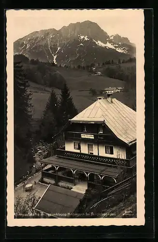 AK Hintergern b. Berchtesgaden, Alpengaststätte Theresienklause