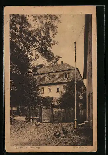 AK Rodach bei Coburg, Partie am Pfarrhaus