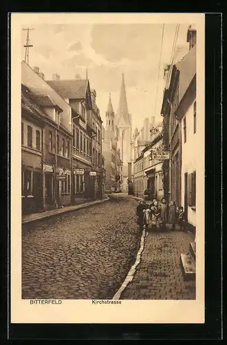 AK Bitterfeld, Partie der Kirchstrasse