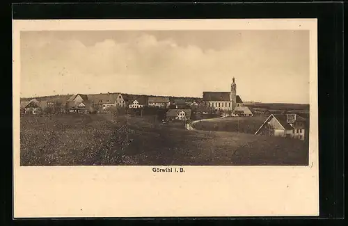 AK Görwihl i. B., Ortsansicht mit Kirche