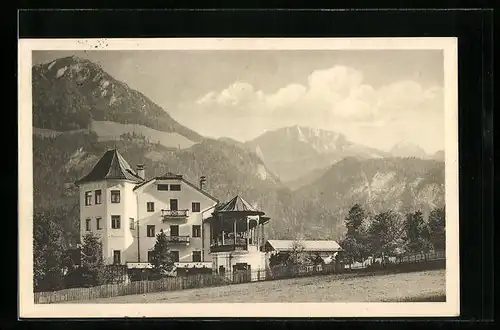 AK Königssee-Berchtesgaden, Partie am Hotel-Pension Schloss Hohenwart