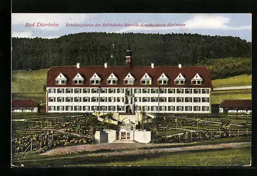 AK Bad Dürrheim, Erholungsheim der Reichsbahn-Betriebs-Krankenkasse Karlsruhe