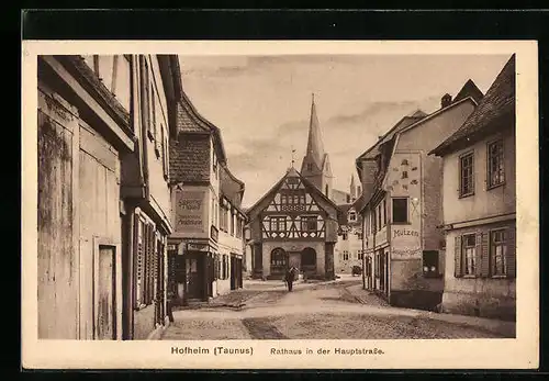 AK Hofheim i. Taunus, Rathaus in der Hauptstrasse
