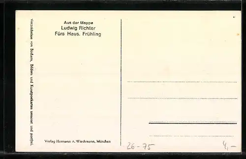Künstler-AK Ludwig Richter: Brautzug
