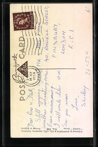 Künstler-AK Douglas Tempest: Rückenansicht von badendem Jungen