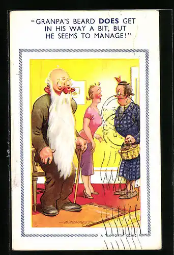 Künstler-AK Douglas Tempest: Zwei Frauen sprechen über den Grossvater