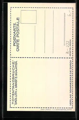 Künstler-AK Ernst E. Schlatter: Totentanzbrücke