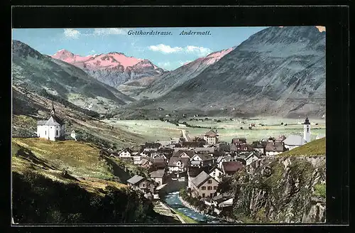 AK Andermatt /Gotthardstrasse, Teilansicht