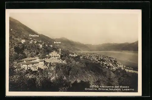 AK Locarno, Madonna del Sasso, Orselina & Brione