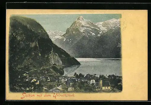 AK Sisikon, Uferpartie mit dem Urirothstock